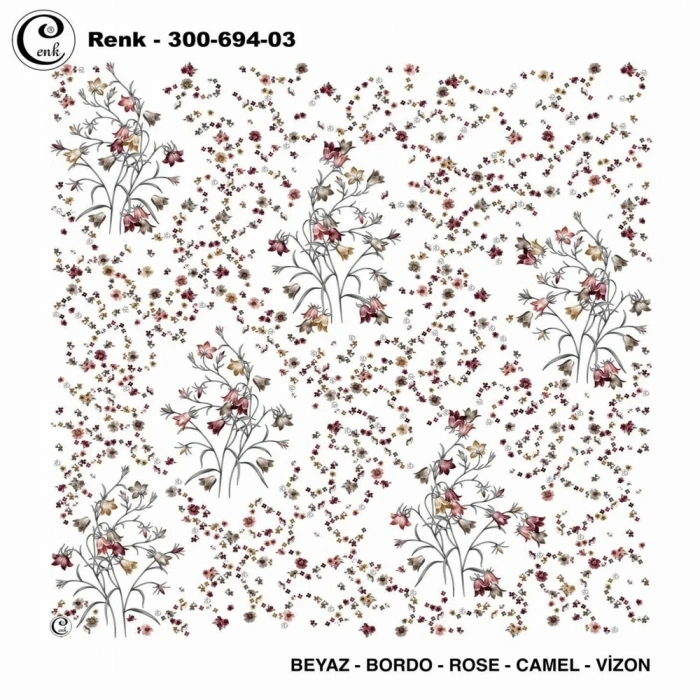 Cenk Desenli Oyalık Yazma 694-03