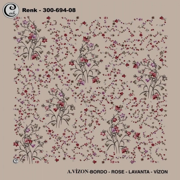 Cenk Desenli Oyalık Yazma 694-08