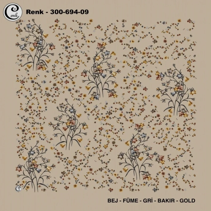 Cenk Desenli Oyalık Yazma 694-09
