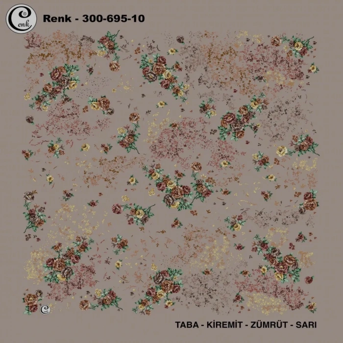 Cenk Desenli Oyalık Yazma 695-10
