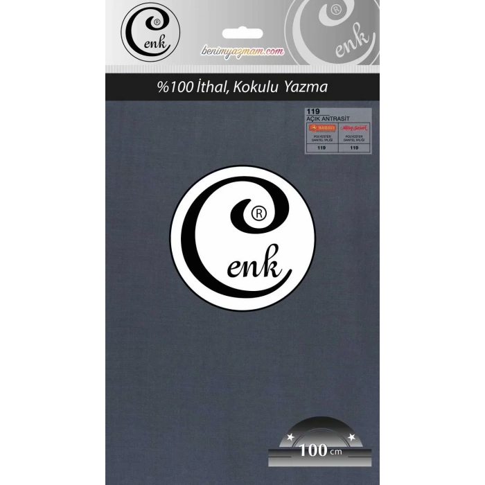 Cenk Düz Renk Oyalık Yazma (açık antrasit) cenk-duz-119
