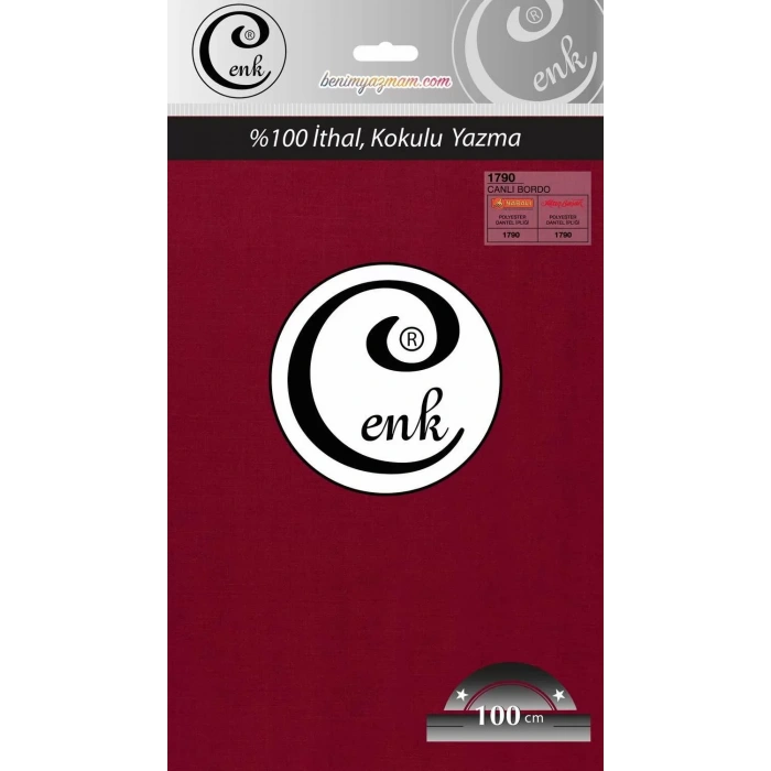 Cenk Düz Renk Oyalık Yazma (canlı bordo) cenk-duz-1790
