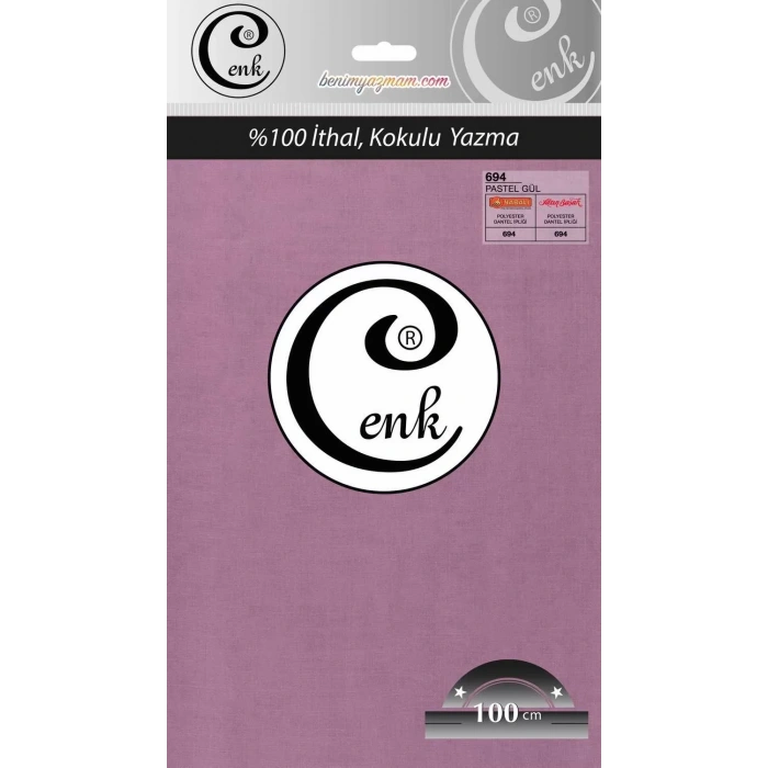 Cenk Düz Renk Oyalık Yazma (pastel gül) cenk-duz-694