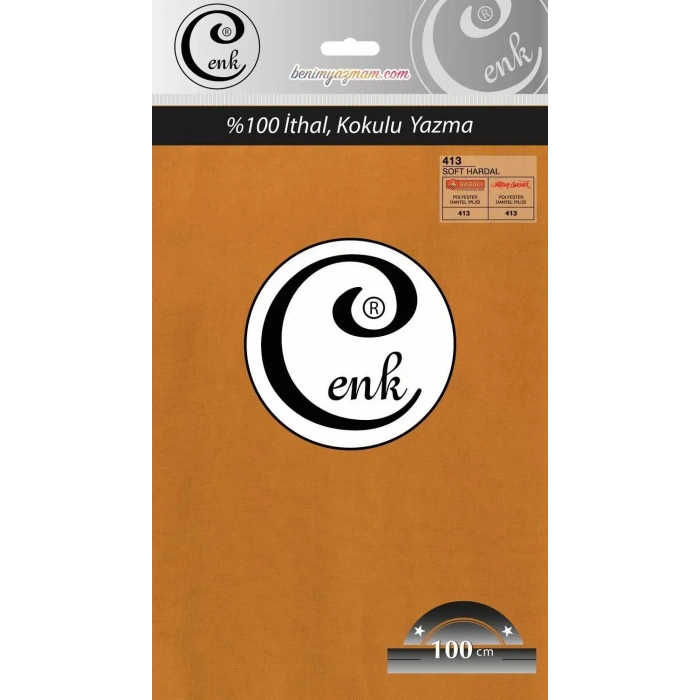 Cenk Düz Renk Oyalık Yazma (soft hardal) cenk-duz-413