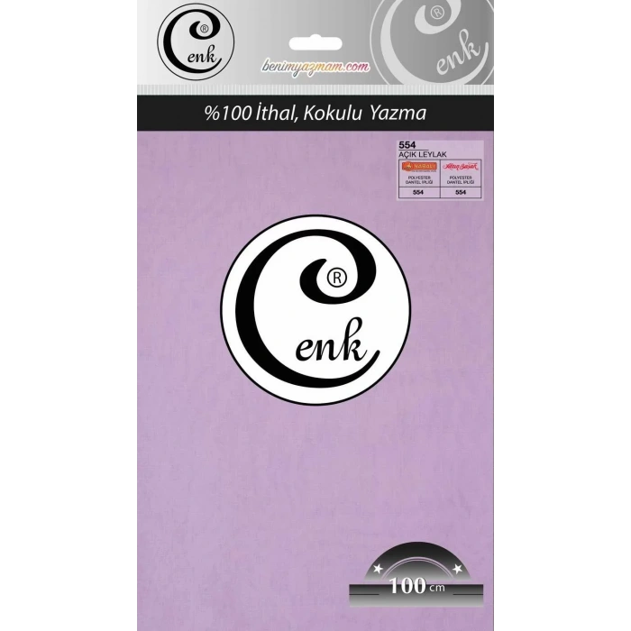 Cenk Düz Renk Poşetli Oyalık Yazma (Açık Leylak) cenk-duz-554