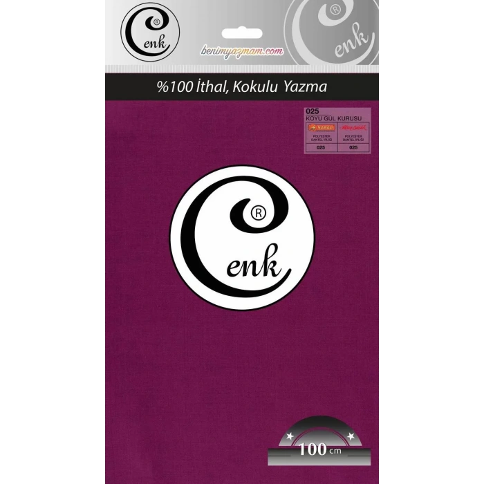 Cenk Düz Renk Poşetli Oyalık Yazma (Koyu Gül Kurusu) cenk-duz-025