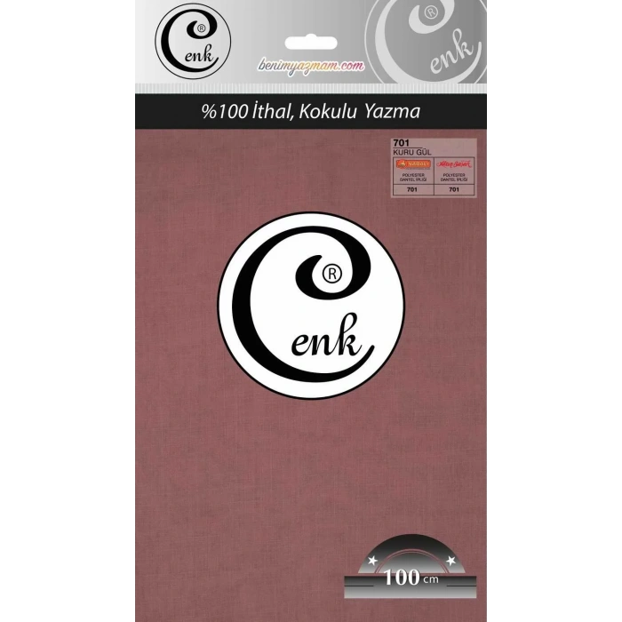 Cenk Düz Renk Poşetli Oyalık Yazma (kuru gül) cenk-duz-701