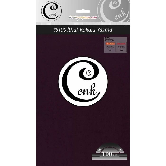 Cenk Düz Renk Poşetli Oyalık Yazma (Mürdüm) cenk-duz-623
