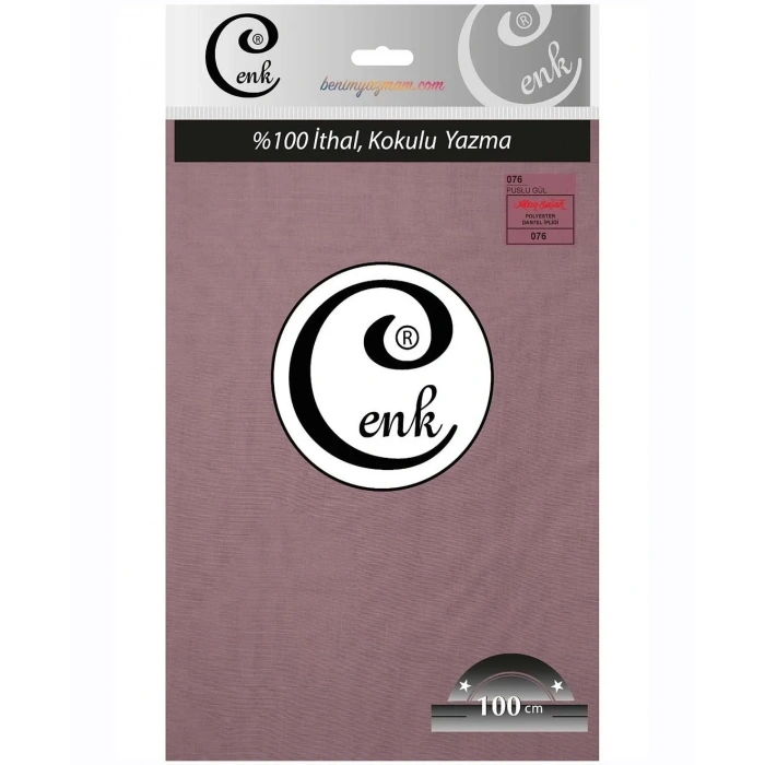 Cenk Düz Renk Poşetli Oyalık Yazma (puslu gül) cenk-duz-076