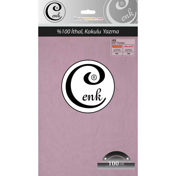 Cenk Düz Renk Poşetli Oyalık Yazma (soft pudra) cenk-duz-103