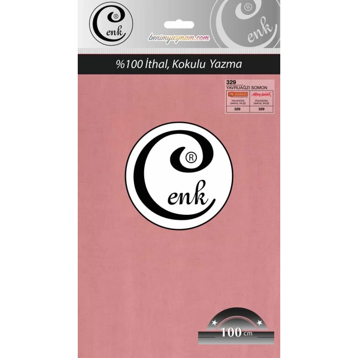 Cenk Düz Renk Poşetli Oyalık Yazma (Yavru Ağzı Somon) cenk-duz-329