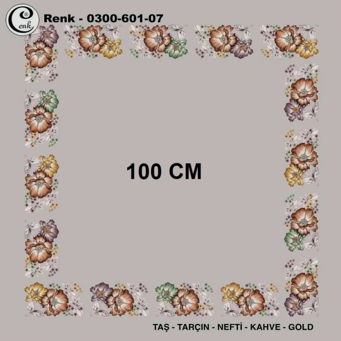 Cenk İçi Boş Oyalık Yazma (100 Cm) 601-07