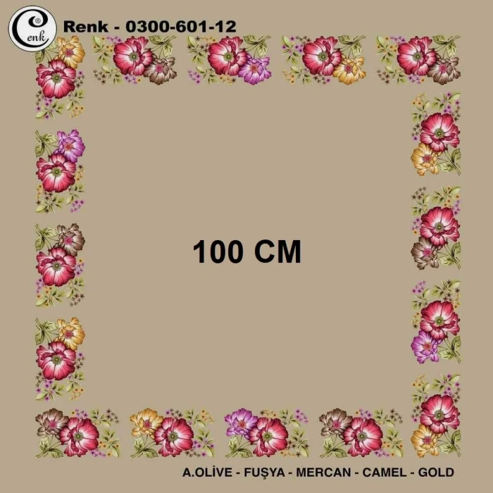 Cenk İçi Boş Oyalık Yazma (100 Cm) 601-12