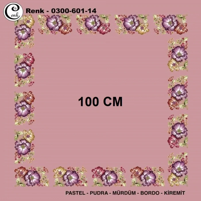 Cenk İçi Boş Oyalık Yazma (100 Cm) 601-14