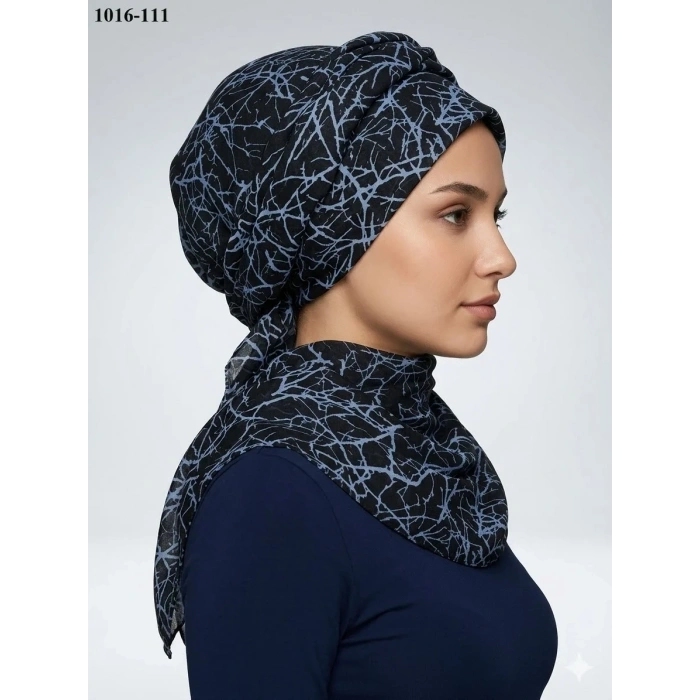 Dolce Cool Desenli Dimi Pamuk Eşarp 1016-111