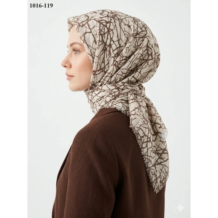 Dolce Cool Desenli Dimi Pamuk Eşarp 1016-119