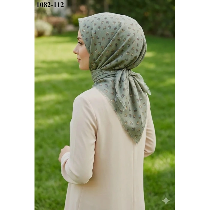 Dolce Cool Desenli Dimi Pamuk Eşarp 1082-112