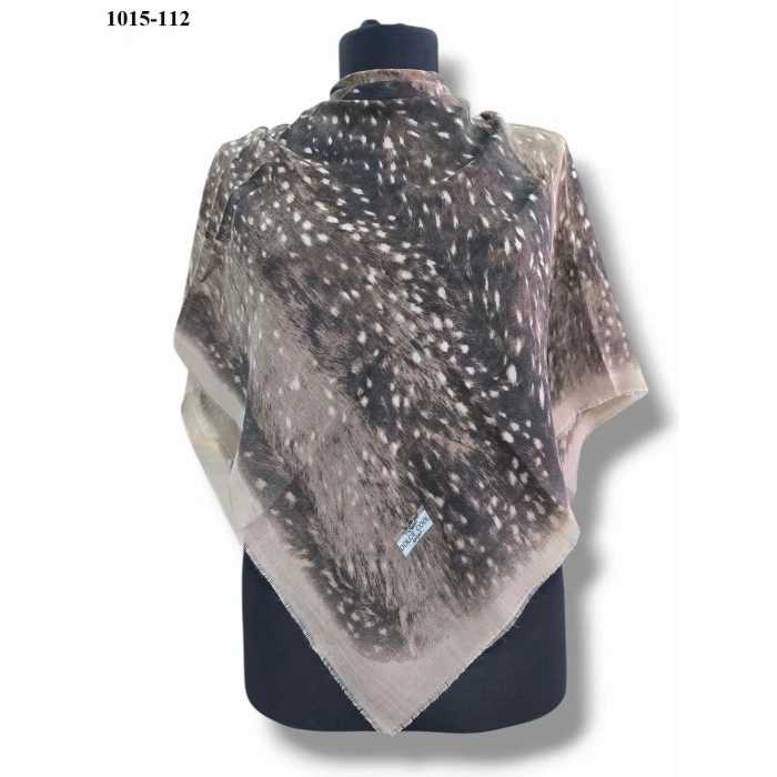 Dolce Cool Desenli Flamlı Pamuk Eşarp 1015-112