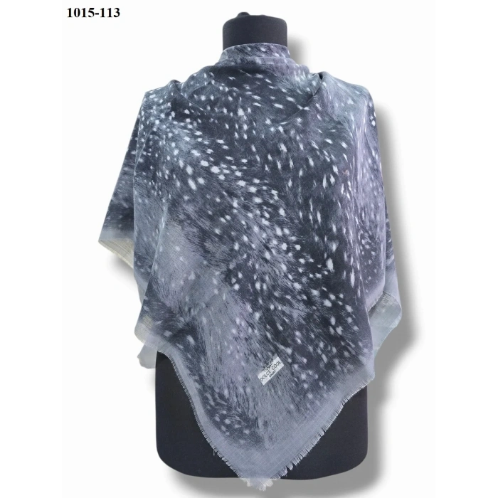 Dolce Cool Desenli Flamlı Pamuk Eşarp 1015-113