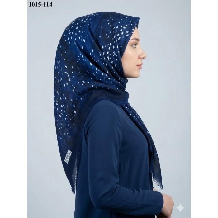 Dolce Cool Desenli Flamlı Pamuk Eşarp 1015-114