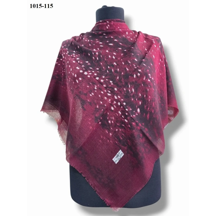 Dolce Cool Desenli Flamlı Pamuk Eşarp 1015-115