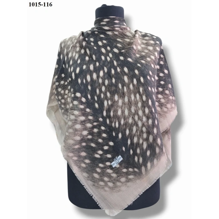 Dolce Cool Desenli Flamlı Pamuk Eşarp 1015-116