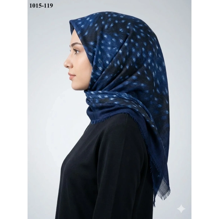 Dolce Cool Desenli Flamlı Pamuk Eşarp 1015-119