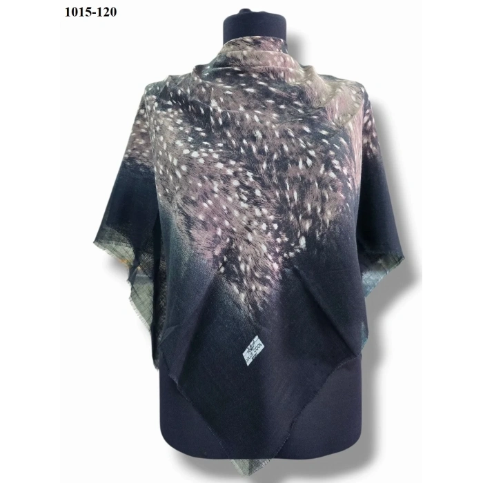 Dolce Cool Desenli Flamlı Pamuk Eşarp 1015-120