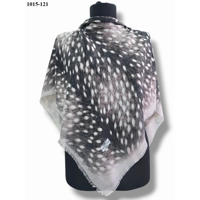 Dolce Cool Desenli Flamlı Pamuk Eşarp 1015-121