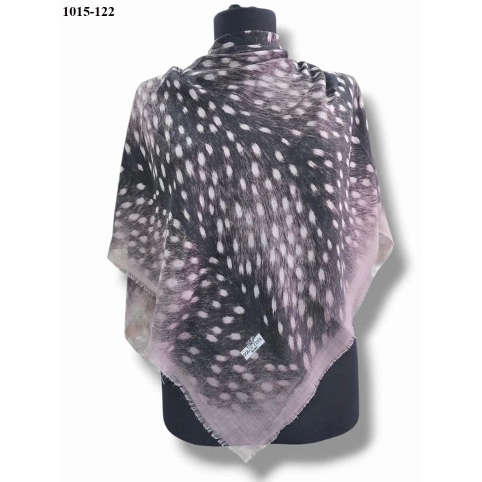 Dolce Cool Desenli Flamlı Pamuk Eşarp 1015-122