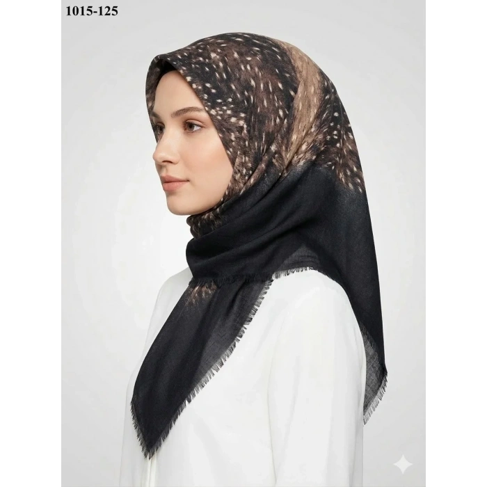 Dolce Cool Desenli Flamlı Pamuk Eşarp 1015-125