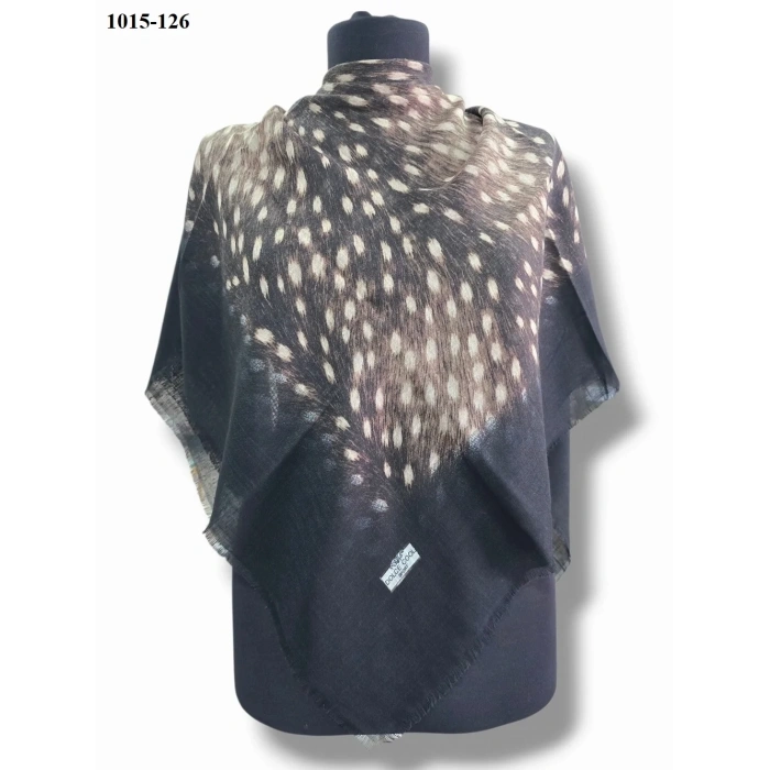 Dolce Cool Desenli Flamlı Pamuk Eşarp 1015-126