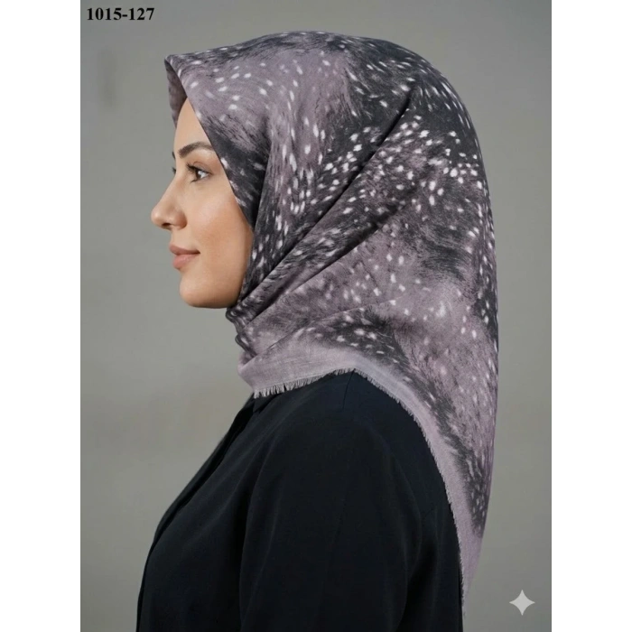 Dolce Cool Desenli Flamlı Pamuk Eşarp 1015-127
