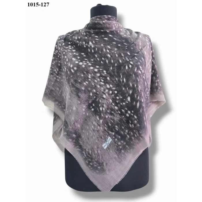 Dolce Cool Desenli Flamlı Pamuk Eşarp 1015-127