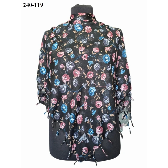 Dolce Life Desenli Sökme Boncuklu Eşarp 240-119