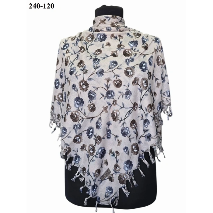 Dolce Life Desenli Sökme Boncuklu Eşarp 240-120