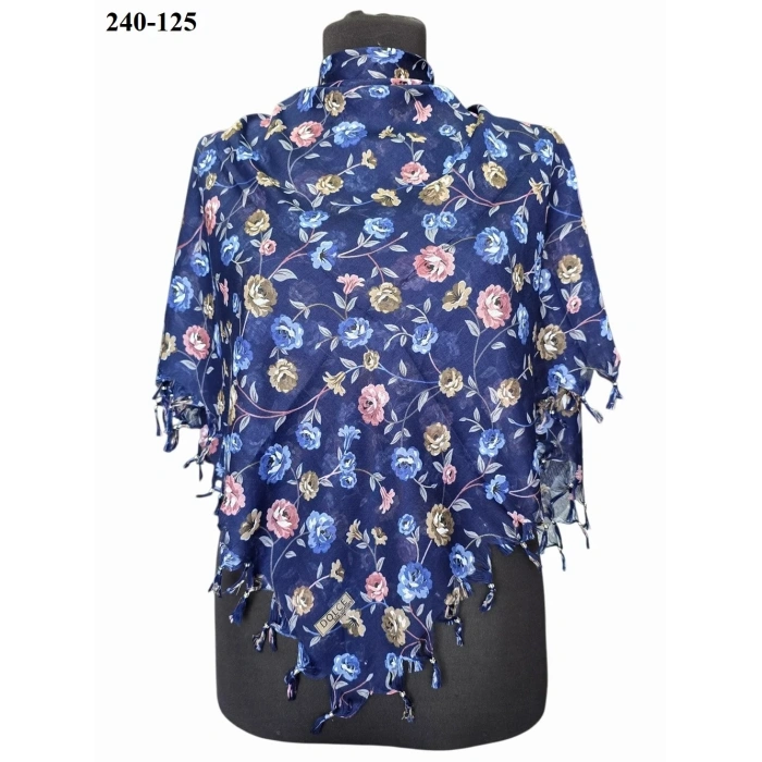 Dolce Life Desenli Sökme Boncuklu Eşarp 240-125