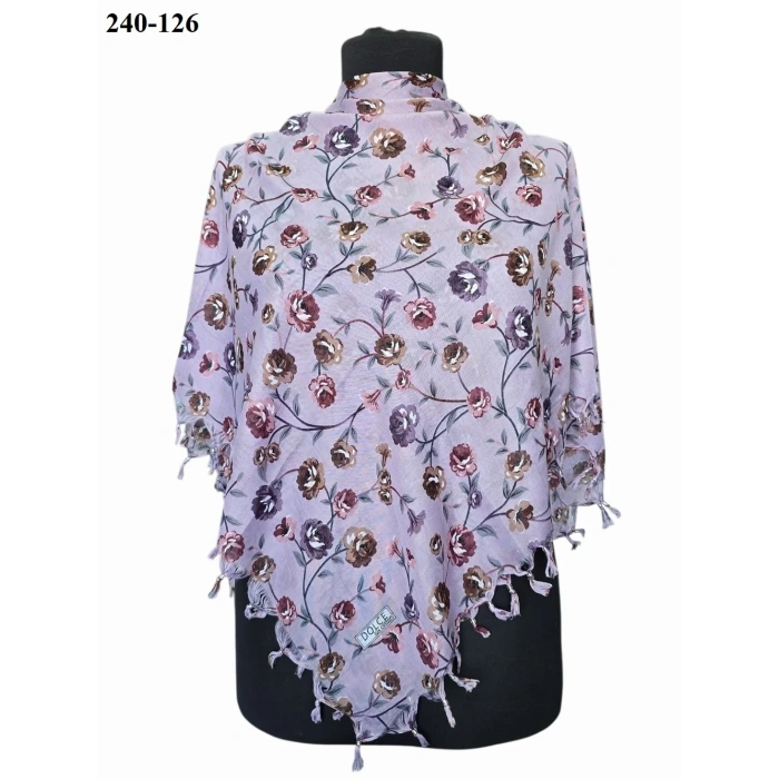 Dolce Life Desenli Sökme Boncuklu Eşarp 240-126