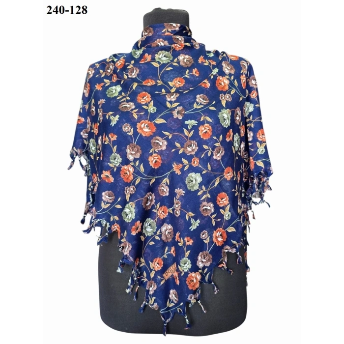 Dolce Life Desenli Sökme Boncuklu Eşarp 240-128