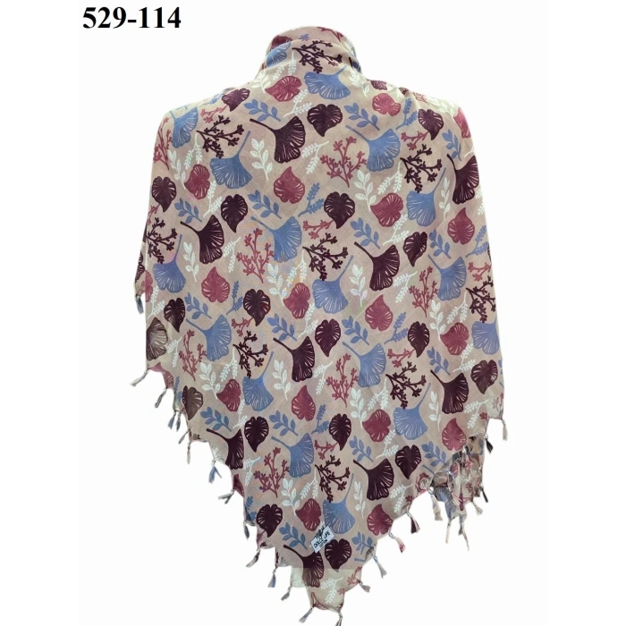 Dolce Life Desenli Sökme Boncuklu Eşarp 529-114