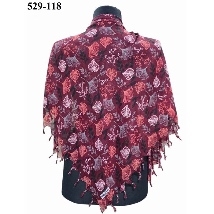 Dolce Life Desenli Sökme Boncuklu Eşarp 529-118