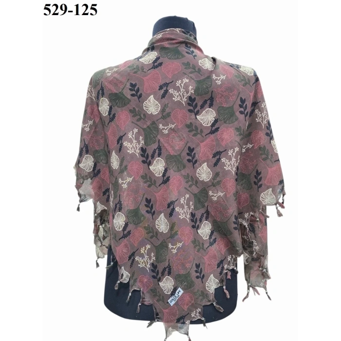 Dolce Life Desenli Sökme Boncuklu Eşarp 529-125