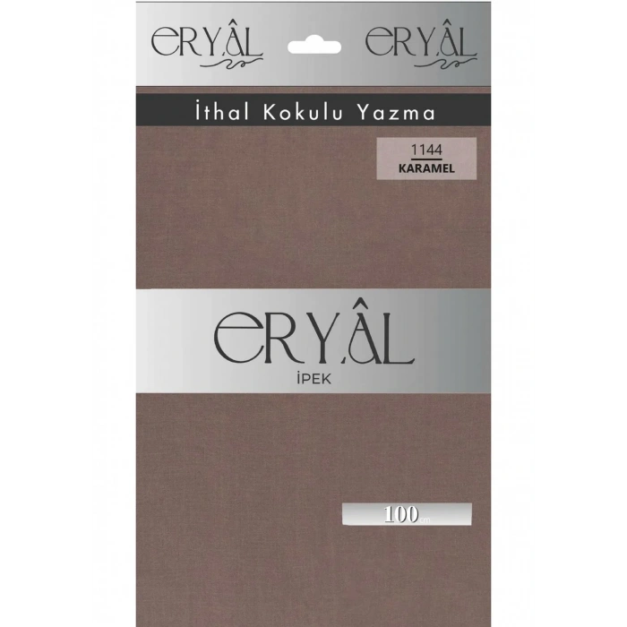 Eryal İpek Düz Renk Poşetli Oyalık Yazma 1144 Karamel