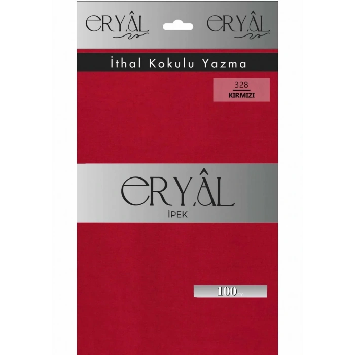 Eryal İpek Düz Renk Poşetli Oyalık Yazma 328 Kırmızı