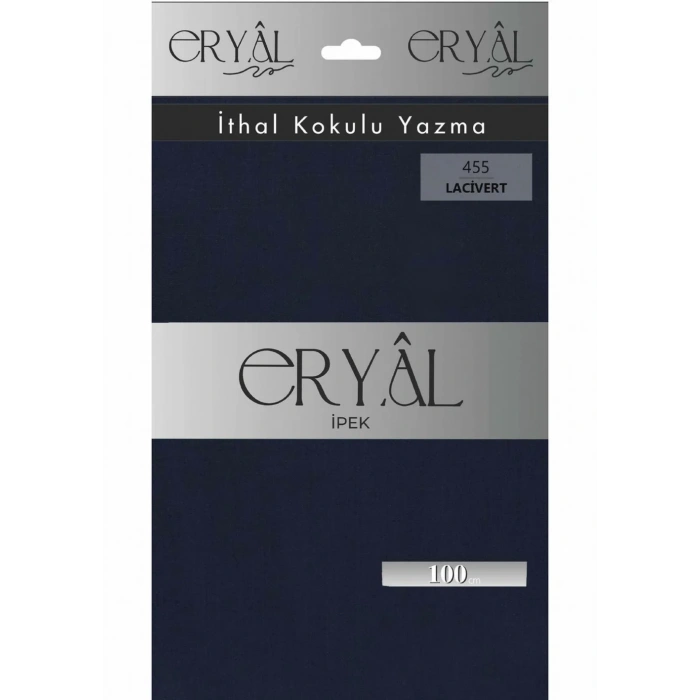 Eryal İpek Düz Renk Poşetli Oyalık Yazma 455 Lacivert