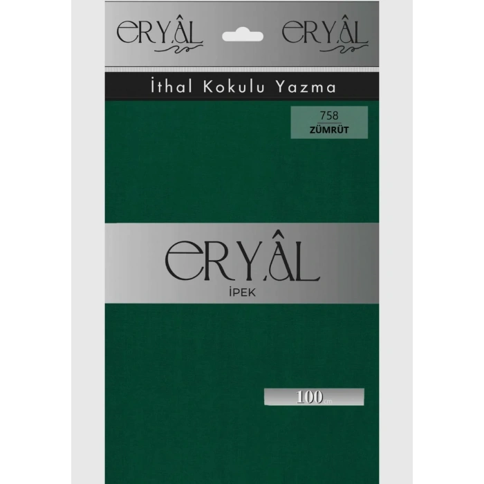 Eryal İpek Düz Renk Poşetli Oyalık Yazma 758 Zümrüt