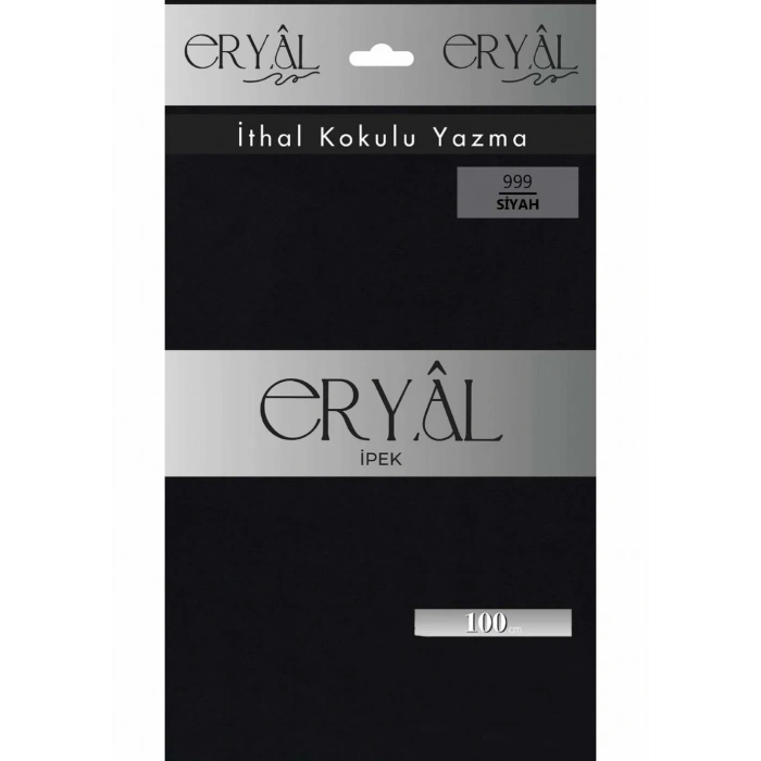Eryal İpek Düz Renk Poşetli Oyalık Yazma 999 Siyah