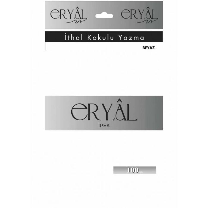 Eryal İpek Düz Renk Poşetli Oyalık Yazma Beyaz