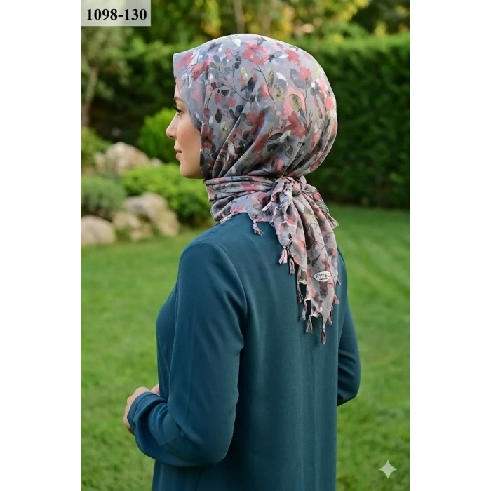 Eyfel Desenli Sökme Boncuklu Eşarp 1098-130
