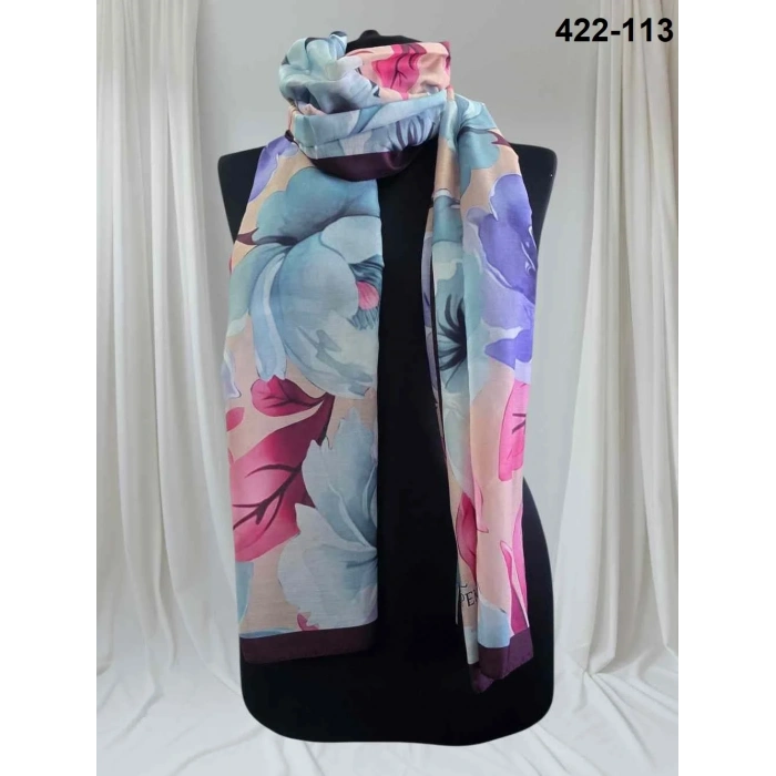 Eylül İpek Çiçek Desen Soft Şal 422-113